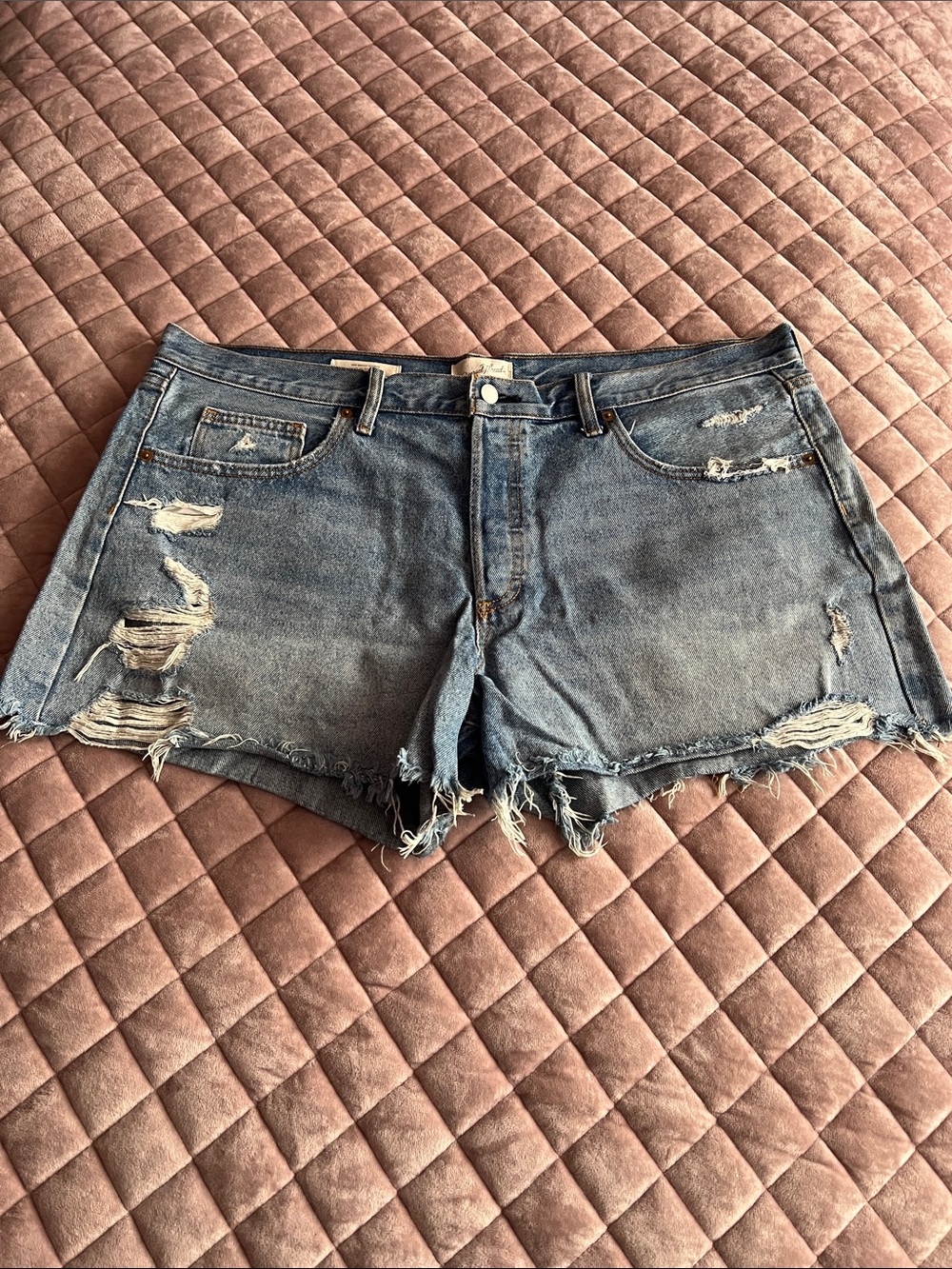Universal Thread Distressed Light Blue Denim Cutoff Shorts